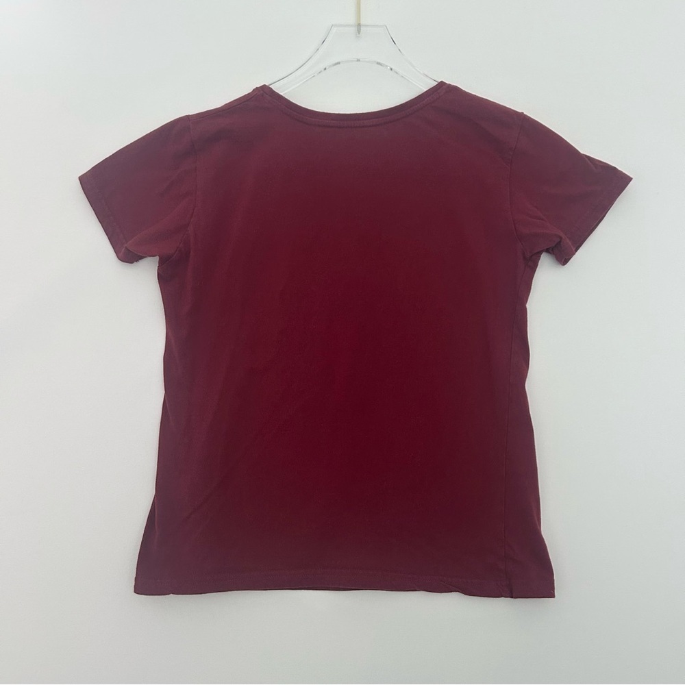 Klagenfurt EC KAC Austrian Hockey Graphic Short Sl Tee Shirt Burgundy Size Small - Picture 4 of 7